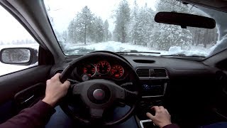 POV Snow Drifting my Subaru STi [upl. by Waters]