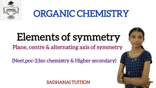 Elements of symmetry plane of symmetry centre of symmetryaxis of symmetry Tamil explanation [upl. by Lindley]