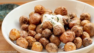 Whole Oven Roasted Baby Potatoes with Fresh Rosemary Recipe  Eat Simple Food [upl. by Aicertap]