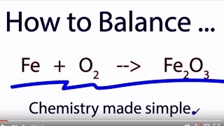 Balance Fe  O2  Fe2O3 [upl. by Roderich356]