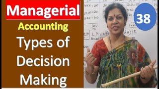 38 Decision Making  Types of Decision Making from Managerial  Management Accounting [upl. by Siuoleoj]