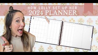 HOW LOLLY SET UP HER 2024 PLANNER  OMG Planners with Laurel Denise [upl. by Akinod]