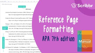 APA 7th Edition Formatting the APA Reference Page  Scribbr 🎓 [upl. by Alyek]