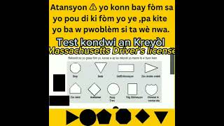 Circulation 🚦Test ekri pou w ka gen lisans nan Eta Massachusetts en kreyòl 2023 3d haitiantiktok [upl. by Keavy]