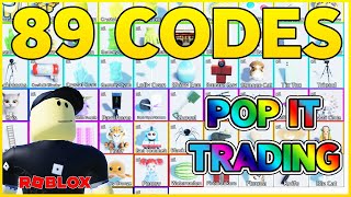 🟢89 CODES🟢ALL CODES 🟢 ALL WORKING CODES for⭐ POP IT TRADING ⭐ Roblox 2024 [upl. by Harrow]