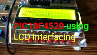 LCD Interfacing Using PIC18F4520 [upl. by Ihel]