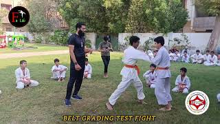 kyokushin karate belt Grading Test Fight Asad ur Rehman vs Syed daniyal [upl. by Notnilc363]