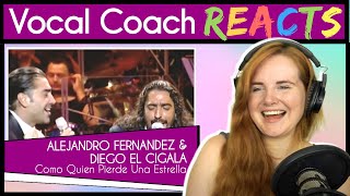 Vocal Coach reacts to Alejandro Fernandez y Diego El Cigala  Como Quien Pierde Una Estrella live [upl. by Annatsirhc]