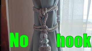 Curtain Tie Back How to tie a Curtain TieBack without hooks [upl. by Haret]