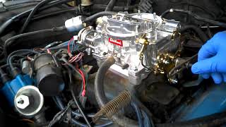 Edelbrock 1406 on my 1976 Chrysler Newport [upl. by Onifur]