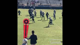 Demopolis youth football game against hale county Alabama highlights  🤍🖤💙 [upl. by Ynnol]