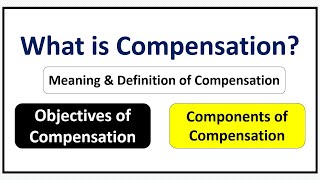 What is Compensation in Human Resource Management Definition Objectives Components of Compensation [upl. by Arytas669]