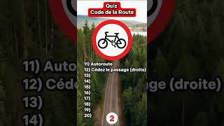 Quiz du code de la route automobile codedelaroute quizz [upl. by Trilbie876]