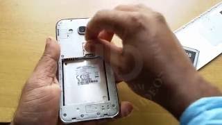 How to insert SIM card Samsung Galaxy J2  Dual SIM  Micro SIM  Samsung Mobile Phone  Tutorial [upl. by Tamberg]