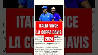 ITALIA vince coppa Davis 2024 sinner [upl. by Ayiotal]