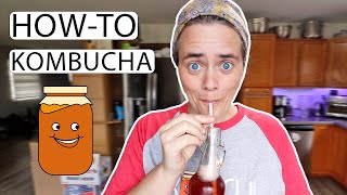 Kombucha  Easy HowTo Make Kombucha At Home  Fermented Homestead [upl. by Ecertap]