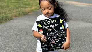 KaJi’s First Day school went pretty well ❤️proudmoment firstdayofschool preschool 2024 [upl. by Sucramed]