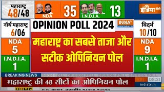 Maharashtra Opinion Poll 2024 महाराष्ट्र की 48 सीटों का सबसे ताजा और सटीक ओपिनियन पोल  Latest News [upl. by Yuma]