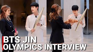 BTS Jin Full Interview With Paris Olympics BTS Jin Paris Olympics 2024 [upl. by Llertnom]