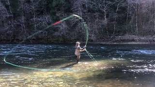 Beautiful Spey Casting with Two Handed Rod [upl. by Anyela137]