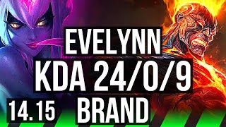 EVELYNN vs BRAND JGL  2409 Legendary 54k DMG 700 games  EUNE Master  1415 [upl. by Kampmann]