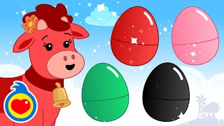 4 Huevos de Pascua Gigantes con Sorpresas y La Vaca Lola de Colores ♫ Plim Plim [upl. by Darraj]