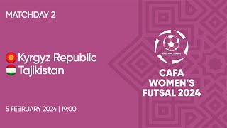 Kyrgyz Republic vs Tajikistan  MD2  CAFA Womens Futsal Championship 2024 [upl. by Ama557]