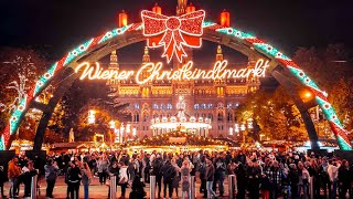 🇦​​🇸Vienna Christmas Market 2024 OPENING Night Christkindlmarkt Walking Tour  Vienna Austria 4K [upl. by Hessler]