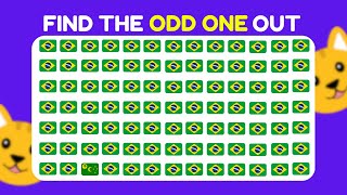 🔍 Can You Find the Odd emoji Out Flag🚩 edition 🧠 Fun Brain Teaser Challenge [upl. by Notyrb]