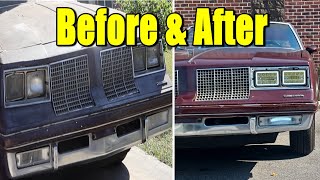 Putting New LED headlights in my 85 Cutlass G body automobile oldsmobile [upl. by Notsgnal]