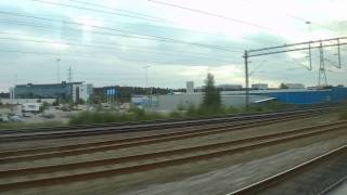 Arlanda Express Airport  Stockholm central station  アーランダ空港からストックホルム中央駅まで全部 [upl. by Chiquia757]