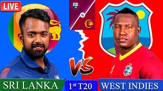 🔴 Live  West Indies vs Sri Lanka  SL vs WI 1st T20  Live Score amp Commentary [upl. by Dihaz]