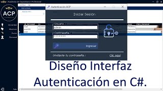 Diseño Interfaz Autenticación Usuario y Contraseña Cap 23 [upl. by Fransis]