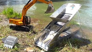 RC ADVENTURES  GOLD Dredge amp Sluice Plant with an Earth Digger 4200XL Excavator [upl. by Daniela210]