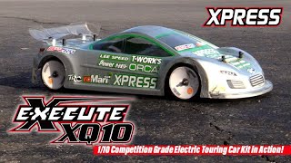 Xpress Execute XQ10 110 Competition Grade Electric Touring Car Kit XP90021  In Action [upl. by Ardnas751]