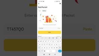 Binance red packet code today  Red packet code [upl. by Nickles]