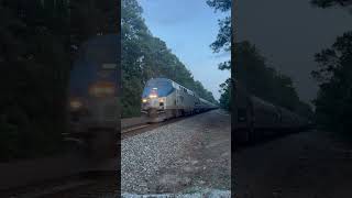 Amtrak Carolinian Train 79 at Track Speed through Durham NC [upl. by Ataliah899]