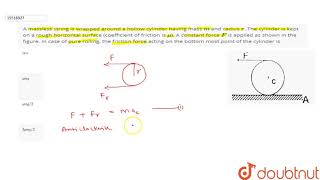 A massless string is wrapped around a hollow cylinder having mass m and radius r The cylinder [upl. by Averyl]