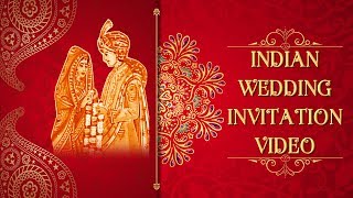 Indian Wedding Invitation Video  Wedding Invitation Video Latest Whatsapp Wedding Invitation Video [upl. by Grantland]