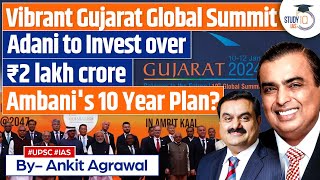 Vibrant Gujarat Global Summit 2024 Massive Investment in Gujarat for Major Economic Boost by Adani [upl. by Animas]