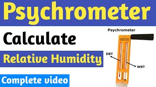 What is Psychrometer  How to find Relative Humidity by dry bulb and wet bulb temperature [upl. by Etyam180]