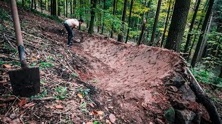 TRAILBUILDING TIMELAPSE  Building Big Berms [upl. by Rodama]