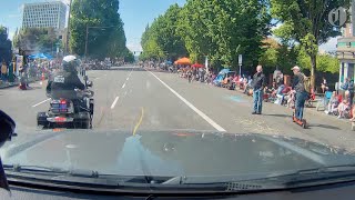 Video shows driver careening through Portland’s Grand Floral Parade [upl. by Atram]