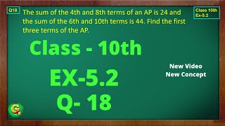 Ex 52 Q18 Class10  AP Chapter5  Exercise 52  Class10  NCERT  Class10 Ex 52 Q18  Green Board [upl. by Akiemat398]