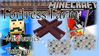 Nether Fortress Farm Bedrock  Mechanics and Tutorial Xbox PS4 WIN10 Pe Read description [upl. by Matti]