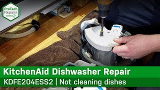 KitchenAid Whirlpool Dishwasher  Not washing dishes  Diagnostic amp Repair [upl. by Auot]