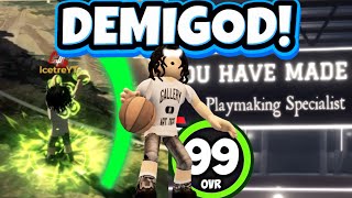 THIS RARE DEMIGOD quotPlaymaking Specialistquot IS THE BEST BUILD IN HOOPS LIFE OVERPOWERED [upl. by Refanej]