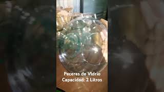 Peceras de vidrio capacidad 2 Litros [upl. by Nueovas]