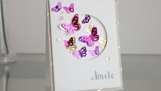 Handmade card Foiled butterflies [upl. by Tavis]