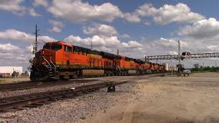 BNSF ZCHCPTL8 Cruises Into Rochelle IL on a Warm Summer Day  Aurora Subdivision [upl. by Nemajneb]